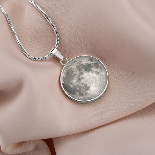 Full Moon necklace, Space Collection (Silver)