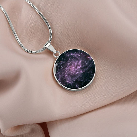 Purple Galaxy Necklace, Space Collection (Silver)
