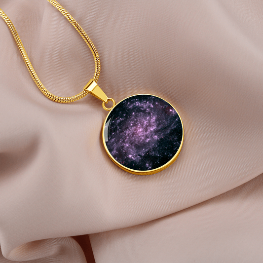 Purple Galaxy Necklace, Space Collection (18k Gold)