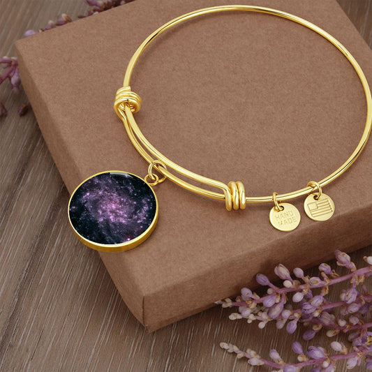 Purple Galaxy Bangle, Space Collection (18k Gold)