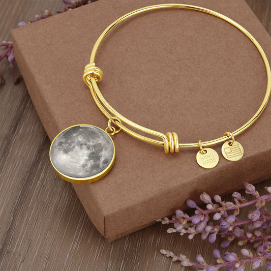 Full Moon Bangle, Space Collection (18k Gold)