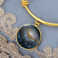 Blue Galaxy Bangle, Space Collection (18k Gold)