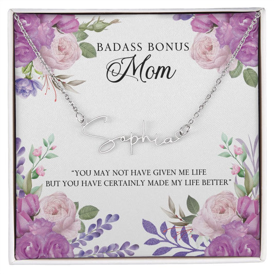 Gift for Stepmom Any Name Necklace, bonus mom gift, any name necklace up to 10 letters