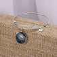 Blue Galaxy Bangle, Space Collection (Silver)