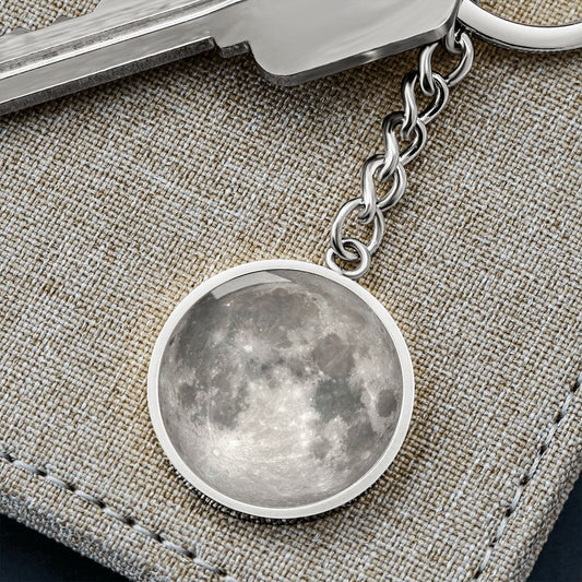 Full Moon Keychain, Space Collection (Steel)