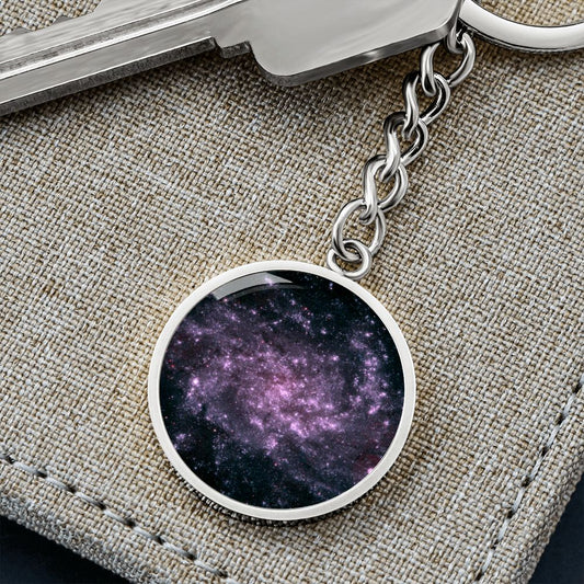 Purple Galaxy Keychain, Space Collection (Steel)